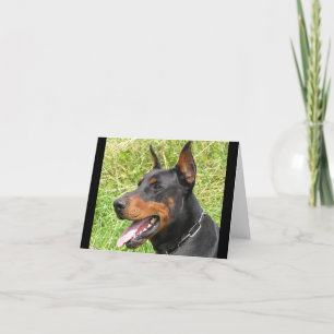 Cartão Doberman Pinscher Puppy Dog Blank Note Card