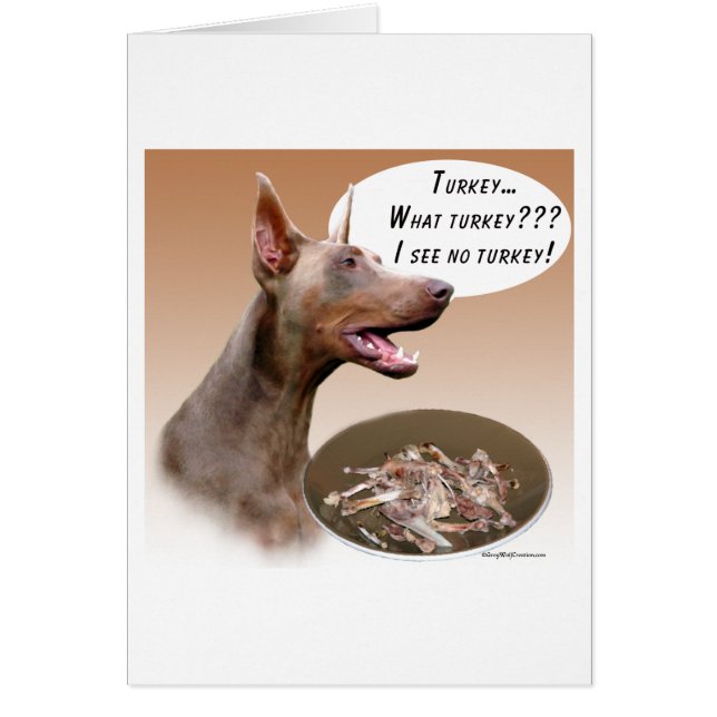 Cartão Doberman Pinscher Turquia (Frente)