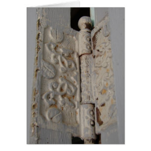 Cartão Dobradiças decorativas e funcionais da porta