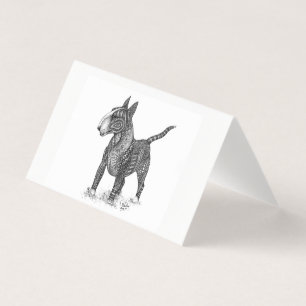 Cartão Dobrado Bull Terrier