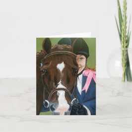 Cartão Dobrado Cavalo e Cavaleiro