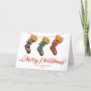 Cartão Dobrado de Boas Festas de Meia de Natal