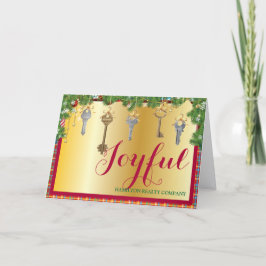Cartão Dobrado de Boas Festas Personalizado para C