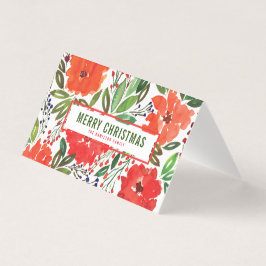 Cartão dobrado de Natal e Mão