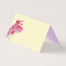 Cartão Dobrado de Orquídea Pastel