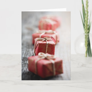 Cartão dobrado de presente de Natal