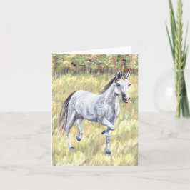 Cartão dobrado do Cavalo Branco