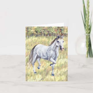 Cartão dobrado do Cavalo Branco
