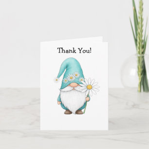 Cartão Dobrado do Gnome da Primavera