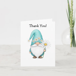 Cartão Dobrado do Gnome da Primavera
