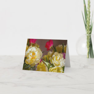 Cartão Dobrado Floral Pensamento Alegre de Você