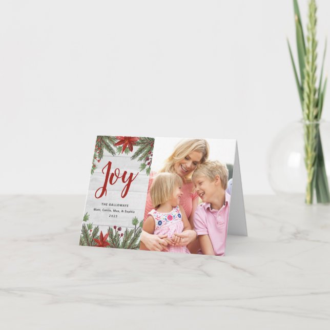 Cartão dobrável de Natal com foto de fazenda (Frente)