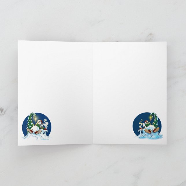 Cartão dobrável de neve deluxe (Interior)