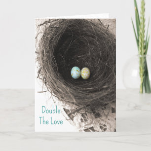 Cartão Dobre A Placa De Parabéns De Gêmeos Da Placa De Am