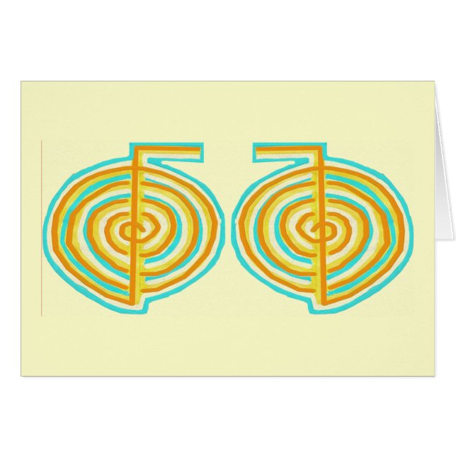 Cartão Dobro CHOKUREI = Karuna Reiki KRIYA (Frente Horizontal)