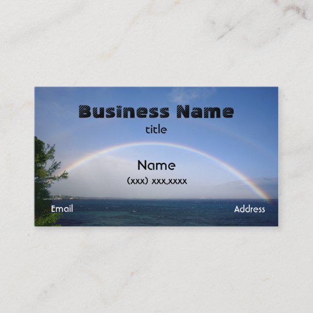 Cartão dobro do arco-íris de Maui (Frente)