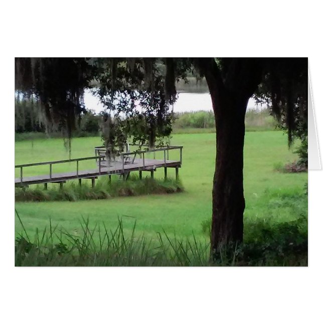 Cartão doca seca do lago (Frente Horizontal)