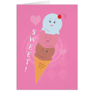 Cartão Doce Ameaças - Sorvete Cone!