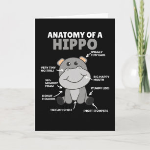 Cartão Doce Anatomia de Declaração de Hippo