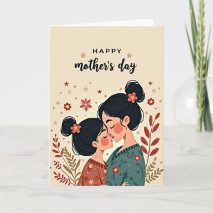 Cartão Doce Beijo do Dia das Mães