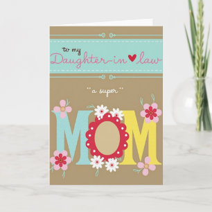 Cartão Doce Carta de Mãe para Nora
