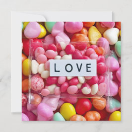 Cartão Doce Colorido de Namorados Presente de Amor do Dia