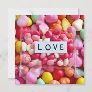 Cartão Doce Colorido de Namorados Presente de Amor do Dia