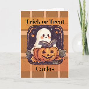 Cartão Doce de Halloween da Travessura ou Gosto do Fantas