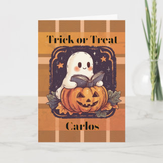 Cartão Doce de Halloween da Travessura ou Gosto do Fantas