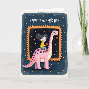 Cartão Doce Dia dos Pais Dinossauro