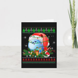 Cartão Doce Feio Boliche de Natal Pajama Luzes de Natal