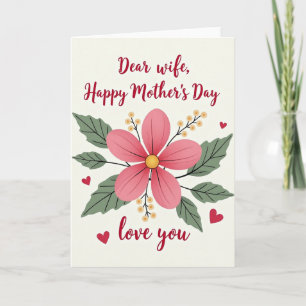 Cartão Doce Floral para Mães