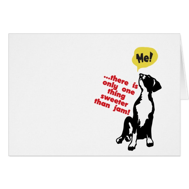 Cartão Doce Grande Dane Puppy (Frente Horizontal)