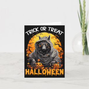 Cartão Doce ou travessura halloween