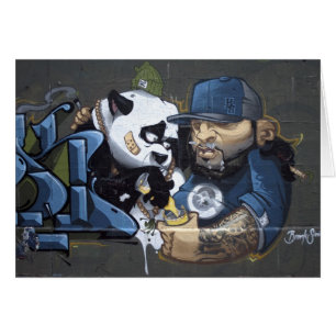 Cartão Doce Panda Encontrou Um Amigo