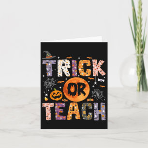 Cartão Docente Ou Ensino Engraçados Professores Halloween