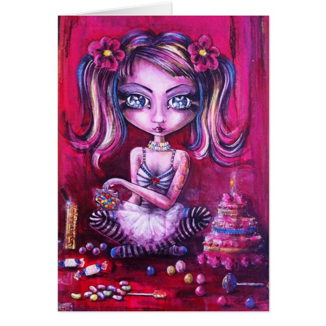 Cartão Doces do amor do olho (Frente)