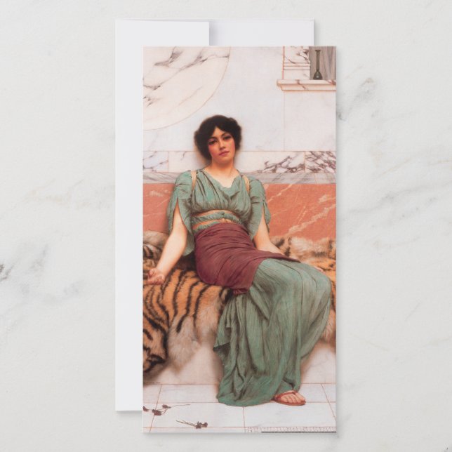 Cartão Doces sonhos (Linda Mulher Romana na Pele de Tigre (Frente)