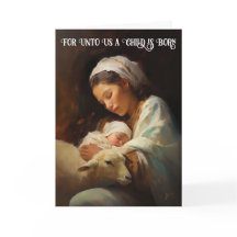 Doces sonhos no Manger Lowly Christmas Card