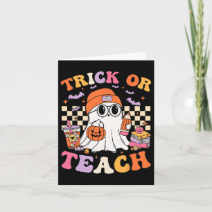 Cartão Docinho De Halloween Ou Café Fantasma De Ensino
