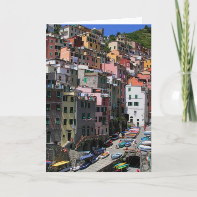 Cartão Dock at Riomaggiore Greeting Card (Frente)