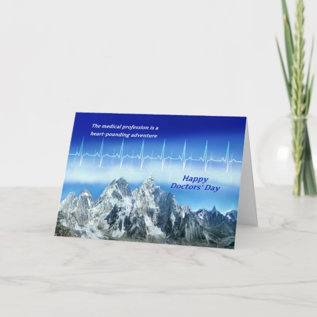 Cartão Doctor's Day Card-Happy Doctor's Day Heartbeat (Frente)