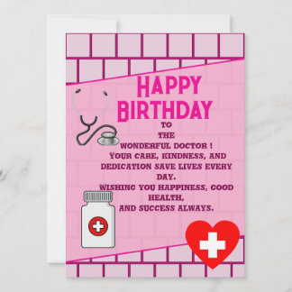 Cartão Doctor's stylish birthday