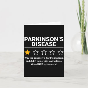 Cartão Doença de Parkinson 1 Estrela Avaliação Divertida 