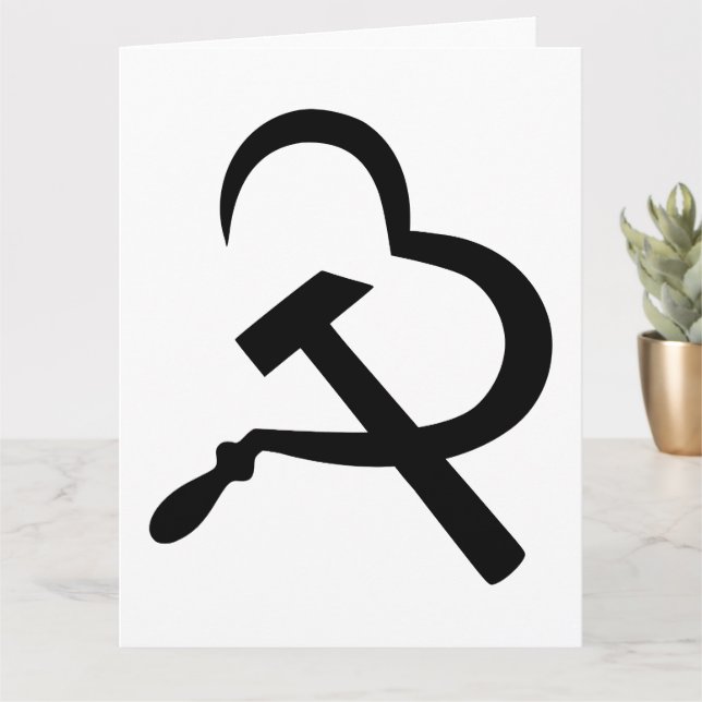 Cartão Doença E Martelo, Coração, Amor, Comunismo (Planta pequena)