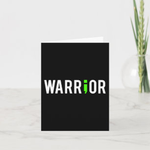 Cartão Doente Mental Semi Colon Warrior Design para S