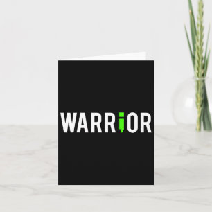 Cartão Doente Mental Semi Colon Warrior Design para S
