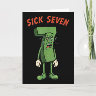 Cartão Doente Sete 67 Meme Fantasia de Halloween Diversão