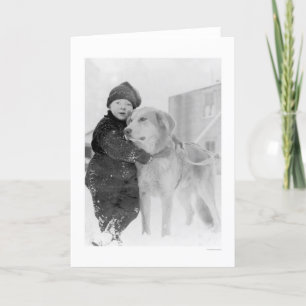Cartão Dog and Child Nome Alaska 1926