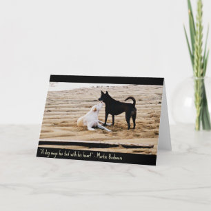 Cartão Dog Art Card - A Dog Wags his Tail with his Heart